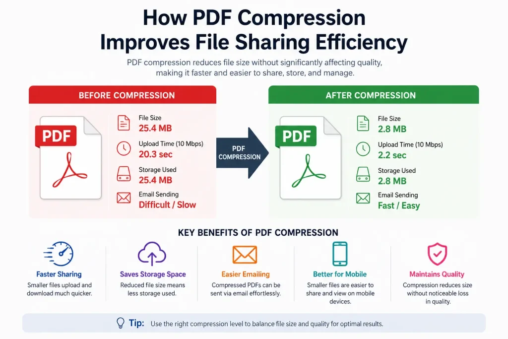 How PDF Compression Improves File Sharing Efficiency